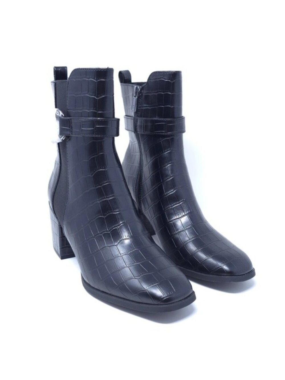 Kenneth Cole Reaction Women's Emerson Fashion Boot, Black Croco, 8M - Picture 2 of 13